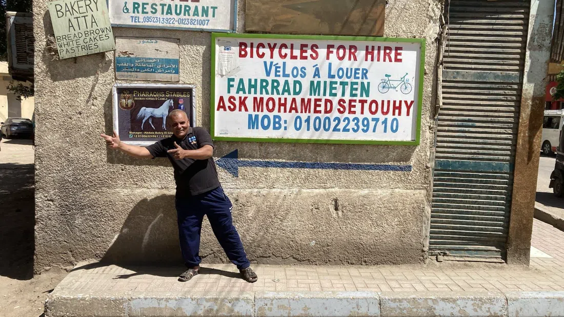 West Bank bicycle hire at the ferry landing, Luxor
